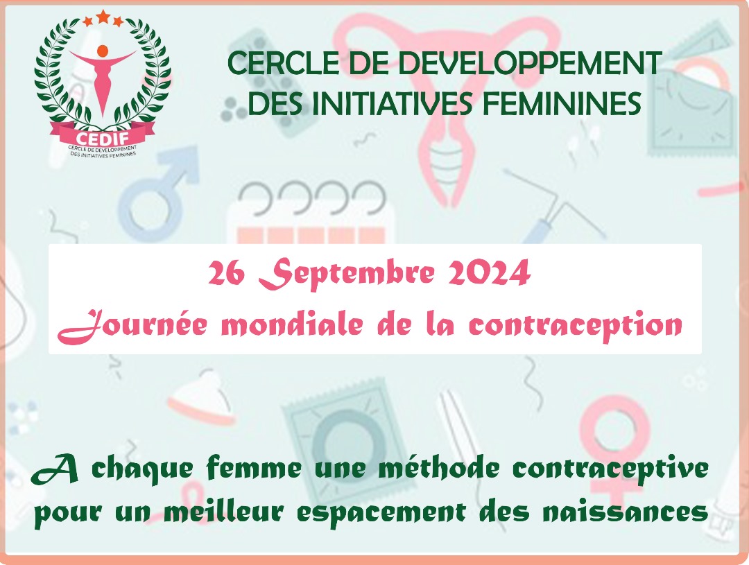 CEDIF à l'occasion de cette journée mondiale de la contraception encourage l'adoption d'une méthode contraceptive pour un meilleur espacement des naissances.
#ministèredelasantédubénin
#maisondelasociétécivileaubénin
#PlanificationFamiliale