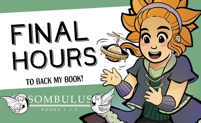 delphina2k's tweet image. Your 3 hour alert if you want to snag some sweet Sombulus comics and exclusives! 🌻 ⚔️✨ backerkit.com/c/projects/del…