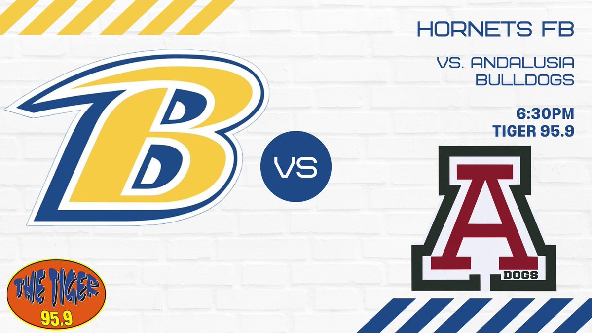 Tonight, its a huge non-region battle at Hornet Stadium as <a href="/BgHS_Football_1/">Beauregard_HS_Football_Official</a> welcomes in the Andalusia Bulldogs!!! Listen to all the action on our airwaves or online at thetiger.fm as called by <a href="/TheGardVoice/">Tim Senn</a> and the rest of the crew!!!