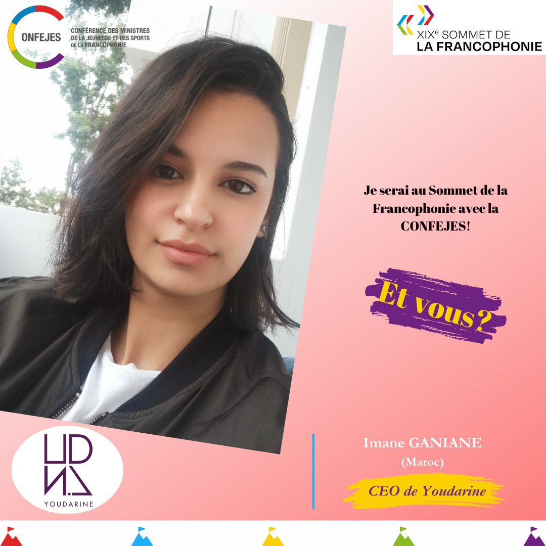La CONFEJES (@laconfejes) on Twitter photo 🌍 ✨ Imane GANIANE (Maroc), fondatrice de l’entreprise « Youdarine », au Sommet de la Francophonie 2024, avec la CONFEJES ! ✨ 🌍
Retrouvez Imane au Salon FRANCOTECH, les 03 et 04 octobre !
<a href="/OIFrancophonie/">La Francophonie</a>
#SommetFrancophonie #Youdarine #Entrepreneuriat #Innovation #Maroc 🌍 ✨ Imane GANIANE (Maroc), fondatrice de l’entreprise « Youdarine », au Sommet de la Francophonie 2024, avec la CONFEJES ! ✨ 🌍
Retrouvez Imane au Salon FRANCOTECH, les 03 et 04 octobre !
<a href="/OIFrancophonie/">La Francophonie</a>
#SommetFrancophonie #Youdarine #Entrepreneuriat #Innovation #Maroc