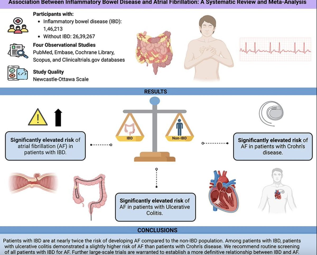 International Journal of Cardiology Heart&Vasc (@ijc_heart_vasc) on Twitter photo 🧐Did you know?
👉 New review highlights a significant link between inflammatory bowel disease and increased risk of #AFib
🔎Need for more research into this crucial connection
Find out more: bit.ly/3ZFiHOV
#Cardiology #CardioED #EPeeps <a href="/ElsevierNews/">Elsevier News</a> <a href="/ELS_Cardiology/">Elsevier Cardiology</a> 🧐Did you know?
👉 New review highlights a significant link between inflammatory bowel disease and increased risk of #AFib
🔎Need for more research into this crucial connection
Find out more: bit.ly/3ZFiHOV
#Cardiology #CardioED #EPeeps <a href="/ElsevierNews/">Elsevier News</a> <a href="/ELS_Cardiology/">Elsevier Cardiology</a>