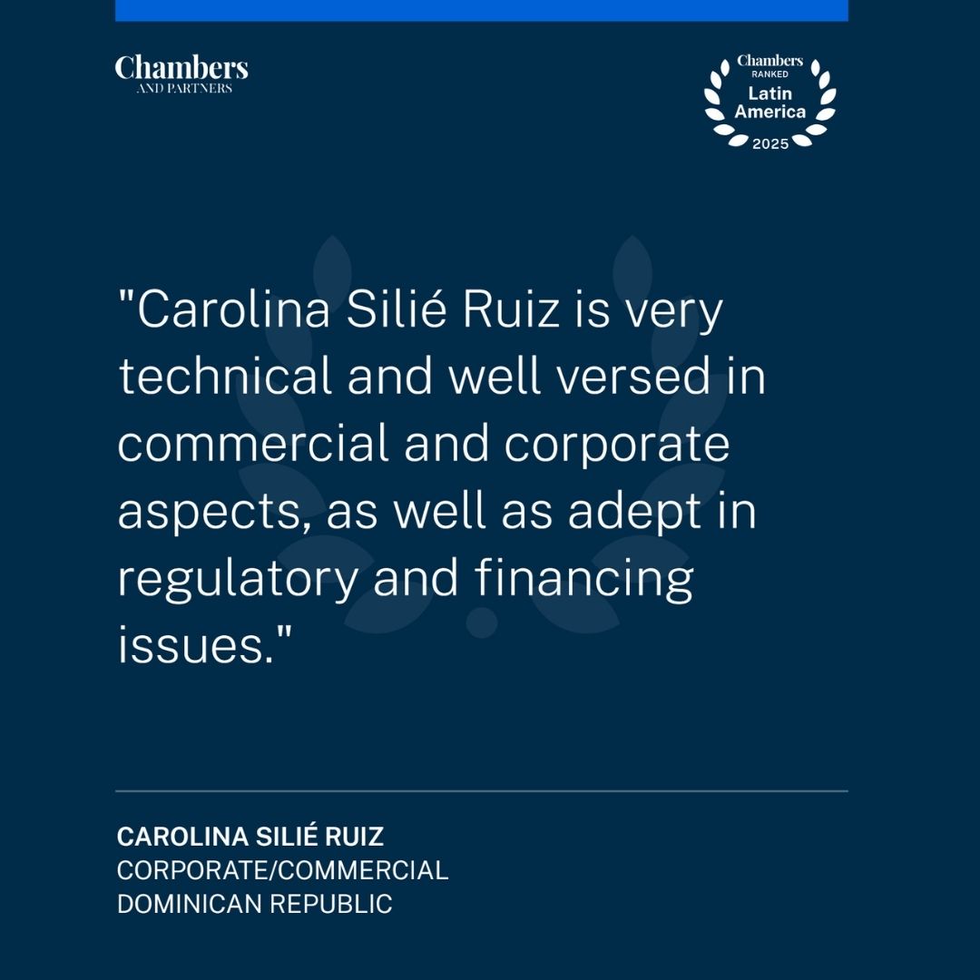 Con mucho orgullo anunciamos que nuestra socia Carolina Silié Ruiz ha sido reconocida por Chambers &amp; Partners Latin America – 2025 en la práctica de Negocios / Derecho Comercial. #Headrick