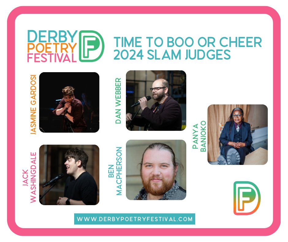 We've met the slammers; now, meet the judges...

🎤 <a href="/JasmineGardosi/">Jasmine Gardosi</a>  
🎩 <a href="/Dan_Webber_poet/">Dan Webber</a> 
🏆 Jack Washingdale
📖 <a href="/BenMacpherson1/">Ben Macpherson</a> 
🎓 <a href="/PanyaThePoet/">PanyaThePoet</a> 

Join us <a href="/MuseumofMaking/">Museum of Making at Derby Silk Mill</a> to see how this bunch votes

Tickets in Bio

#poetry #derby #slampoetry #derbypoetryfestival
