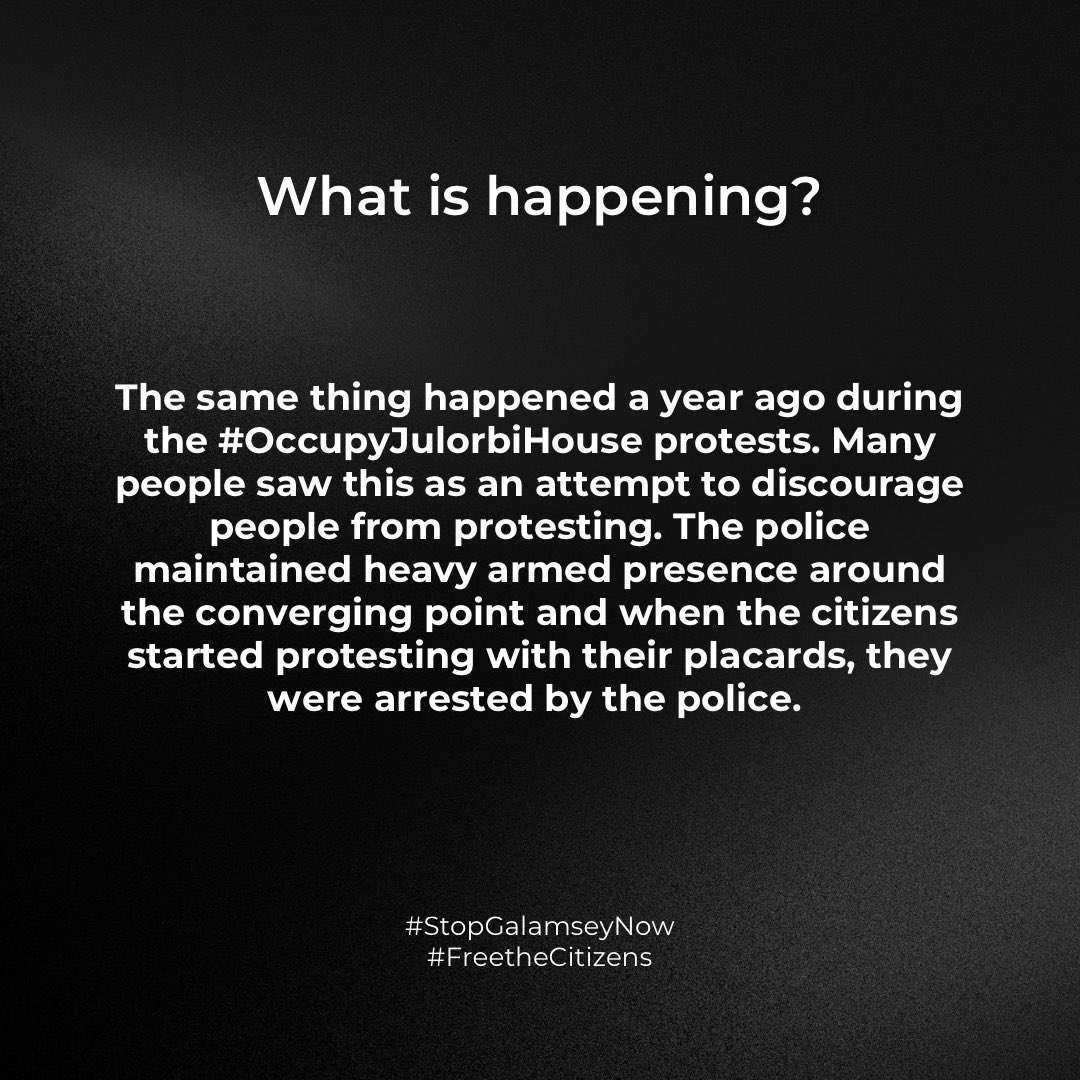 __theSeyram's tweet photo. For those who are not aware, this is what is happening in Ghana! 
#FreeTheCitzens https://t.co/9gDJTmB8qj
