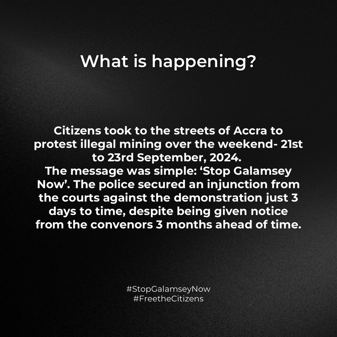 __theSeyram's tweet photo. For those who are not aware, this is what is happening in Ghana! 
#FreeTheCitzens https://t.co/9gDJTmB8qj