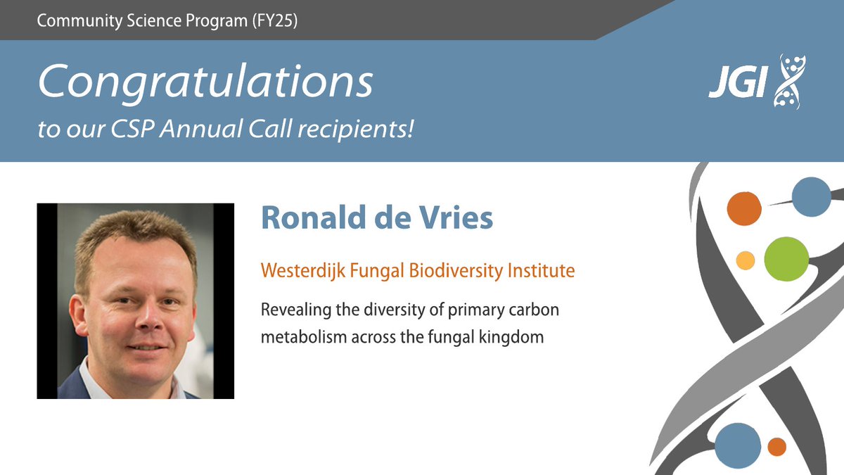 Joint Genome Institute (@jgi) on Twitter photo By mapping fungal primary carbon metabolism to enhance understanding of fungal roles in carbon cycling & biotech applications, <a href="/rdev15/">ronald de vries</a> of <a href="/_Westerdijk_/">Westerdijk Institute</a> aims to improve metabolic models for sustainable bioproduction. @Mycocosm <a href="/laszlognagy/">Laszlo G. Nagy</a> <a href="/extremefungi/">Extreme microbiology</a>
jgi.doe.gov/announcement-f… By mapping fungal primary carbon metabolism to enhance understanding of fungal roles in carbon cycling & biotech applications, <a href="/rdev15/">ronald de vries</a> of <a href="/_Westerdijk_/">Westerdijk Institute</a> aims to improve metabolic models for sustainable bioproduction. @Mycocosm <a href="/laszlognagy/">Laszlo G. Nagy</a> <a href="/extremefungi/">Extreme microbiology</a>
jgi.doe.gov/announcement-f…