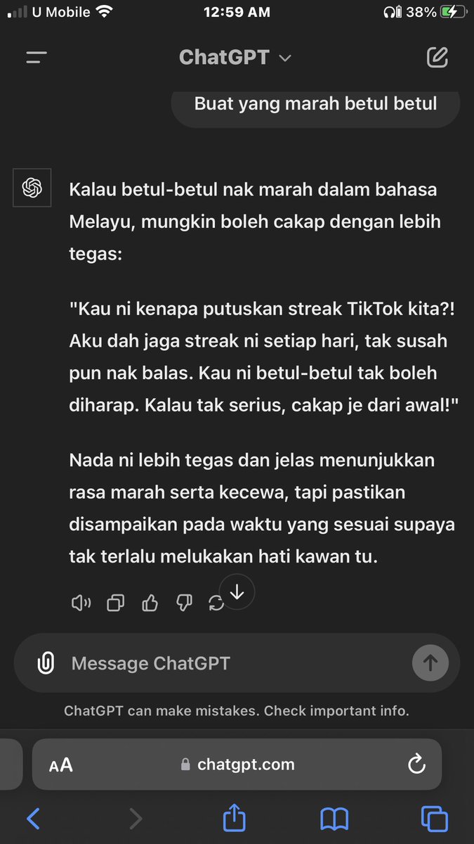 Simpan sini buat kenangan. Macam tu putus kawan, hi chat gpt buat ayat marah sikit