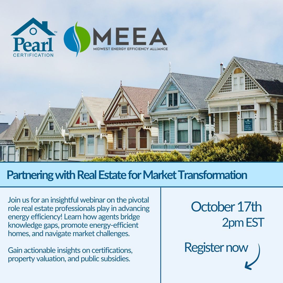 Join our upcoming webinar to discover how real estate professionals can drive market transformation! 🏡✨

Learn from industry experts about bridging knowledge gaps, enhancing property valuations, and promoting high-performance home features. 
Register: buff.ly/4ediqY9