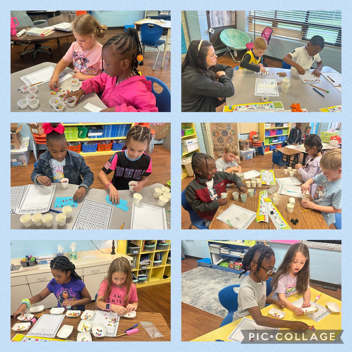 Wonderful day of counting collections in Mrs. Ballard’s 2nd grade class. They focused on organizing, grouping by tens, making 100, being efficient, and drawing to show their collections. They did a great job and had so much fun!