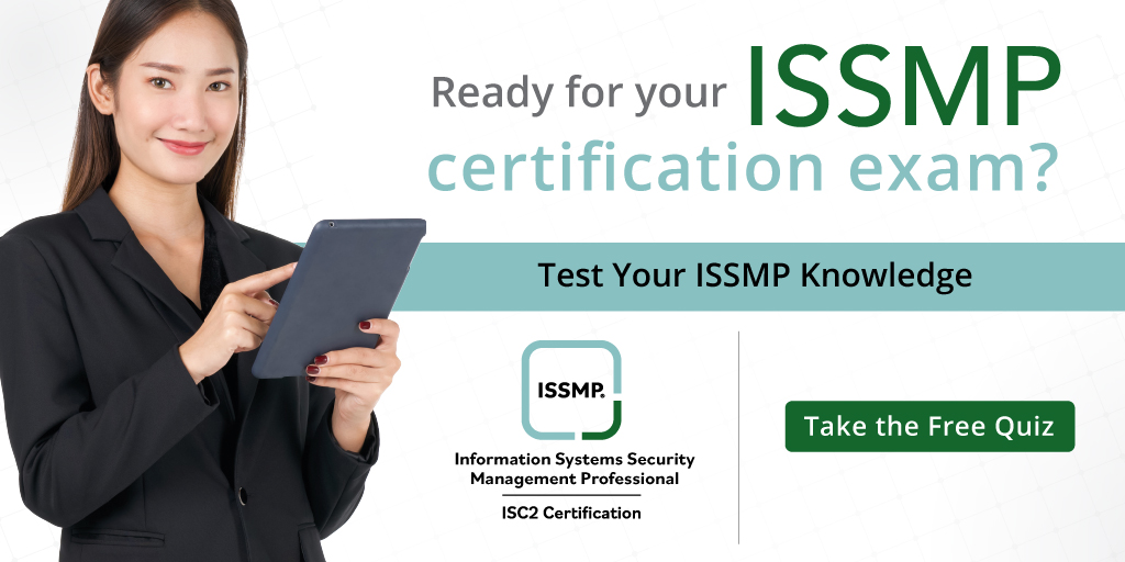 ISC2's tweet photo. Test your #ISSMP knowledge so you’re better prepared. Take the quiz to gain confidence in your areas of strength and identify which domains require further study.
Start now: https://t.co/x0CqrAeEUk
#CybersecurityLeadership https://t.co/HhFoBahOtQ