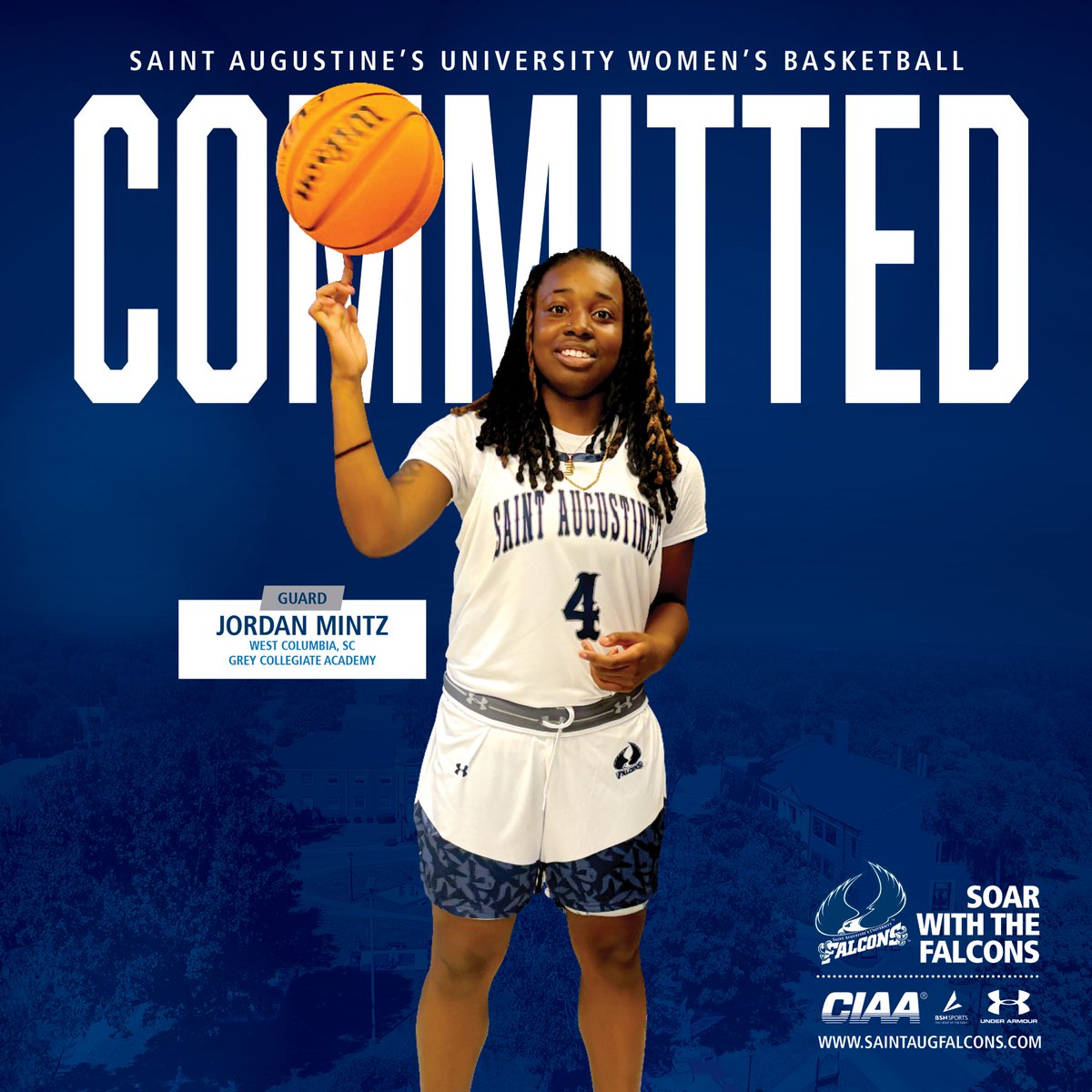 Soaring with Falcons 💨💙 so excited to welcome Jordan to SAU #gofalcons #sauwbb
