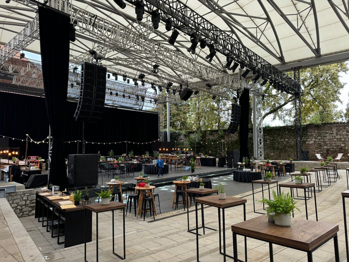 ECREA_eu's tweet image. ECREA2024 #ECC10 Ljubljana conference party is almost ready! Meet us at 20:00 at Križanke in the city centre and check the weather forecast for the evening! #Ljubljana It looks like it's going to rain but that won't stop us having a great time!