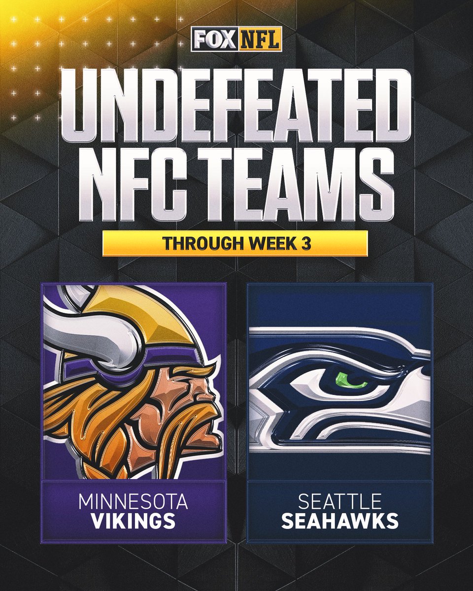 NFLonFOX's tweet photo. The last two undefeated NFC teams standing https://t.co/toTFjqvOyM