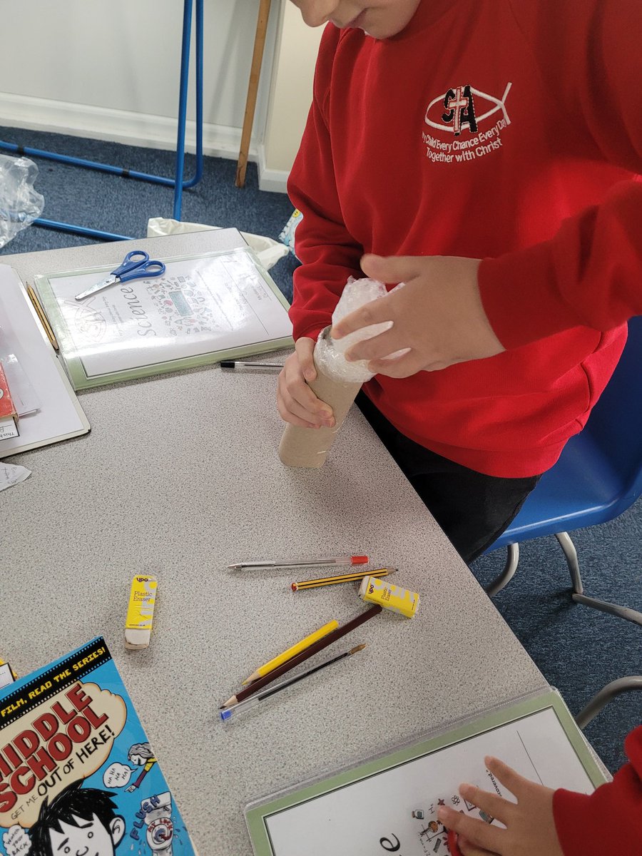 StAntsShipley's tweet photo. Yesterday in class 4 the children conducted an experiment. They made their own ear defenders using household materials and then tested to see if they effectively insulated their ears against sound @DevelopExperts #stants https://t.co/gBxjy7jqqL
