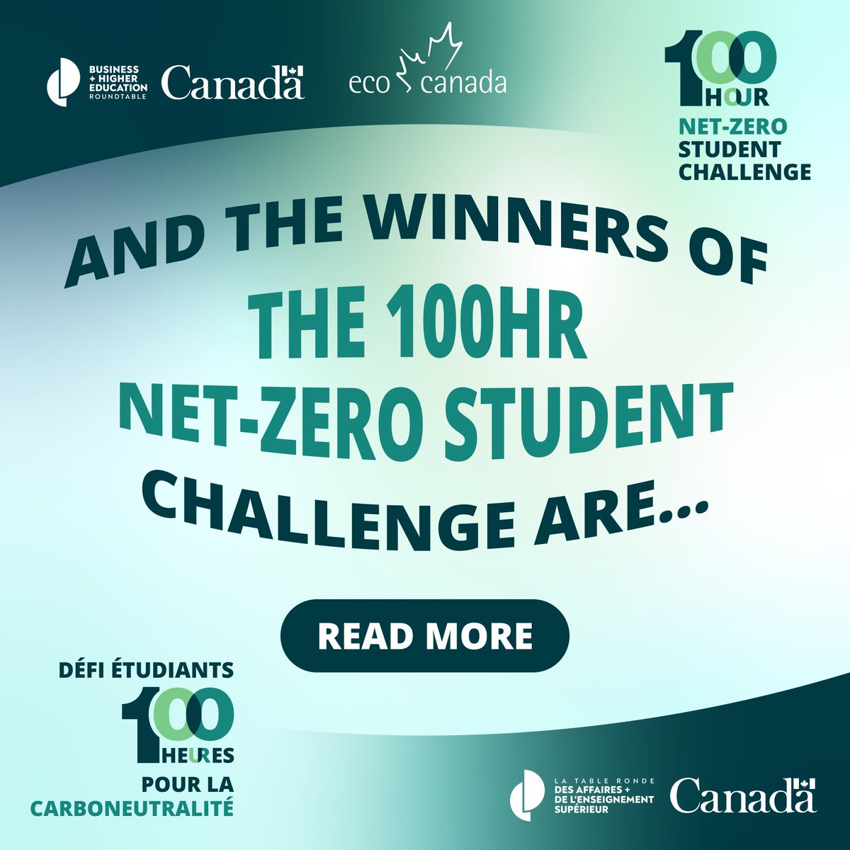 ecocanada's tweet image. 🥁Drum roll, please... 

Congratulations to Team 9 for winning first place in the 100 Hour Net-Zero Student Challenge! 🥳

Check out Team 9&apos;s winning solution: bit.ly/3XZ7LKY

Thank you again to all participants! 

#NetZeroChallenge #GreenSolutions