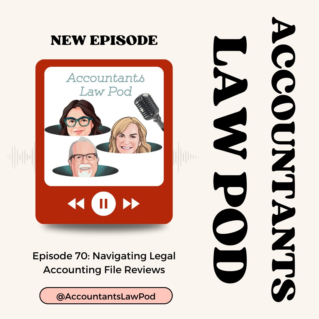 First rule of legal accounting file reviews? Get Paid For Them! 

What are the other rules? You'll have to turn into today's episode of the Accountants Law Pod to find out!