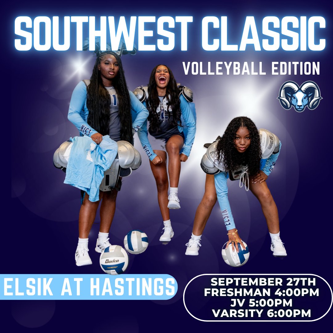 Before you head to the football game, stop by and watch some volleyball!! 🏐🔥
#byanymeans
<a href="/ElsikHighSchool/">Elsik High School</a> <a href="/ElsikNGCRams/">Elsik Ninth Grade Center</a> <a href="/Alief_Athletics/">Alief ISD Athletics</a> <a href="/AliefISD/">Alief ISD</a> <a href="/GOHastingsVball/">Alief Hastings Volleyball</a>