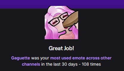 PeachySabs's tweet photo. I love that no matter how long it's been since I've streamed, I can still count on y'all to spam the Gaguette. It fills my heart with happiness. We did release some stickers for those who want to spam them IRL! https://t.co/MzT1lEP5IL https://t.co/65BFLYZzlv