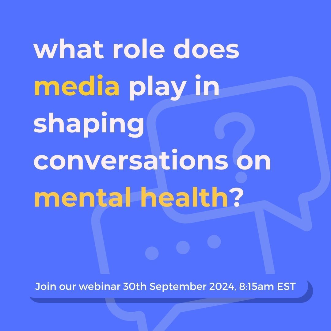 GenMHTeam's tweet image. Join our webinar on 30th September, 8:15am EST, to explore the healing power of storytelling and examine the influence of media in suicide prevention. 🧠 💬  Sign up here: buff.ly/4d7yVDq
#BreakingTheSilence #MentalHealthForAll #GenerationMentalHealth #EndTheStigma