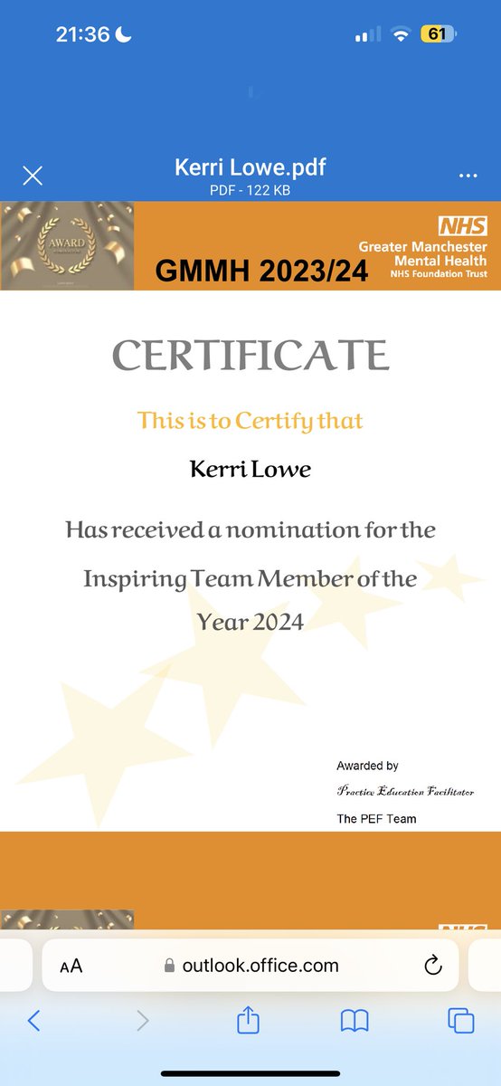 _kerrilowe's tweet photo. Such kind works from my recent student nurse &amp; also lovely to have been nominated for inspiring team member of the year by one of my previous student nurses ❤️ @GMMH_NHS @NicolaR95452877 @chloe_croston https://t.co/qHqcHSZF1g