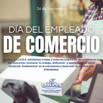 Felicitamos a quienes con su labor diaria luchan por el desarrollo del comercio y aportan valor al crecimiento de nuestra ciudad.
Por su empuje frecuente, por su esfuerzo y su cordial atención, ¡Feliz día!