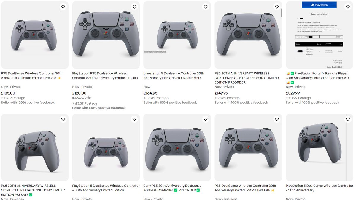 Something <a href="/PlayStationUK/">PlayStation UK</a>, <a href="/PlayStation/">PlayStation</a>, <a href="/AskPS_UK/">Ask PlayStation UK</a> could do with looking into.  No anniversary controllers left on PlayStation Direct, but floods of them on eBay.  Either start cancelling scalper's pre-orders, or take the "limited" out of "limited edition" for the controllers.
