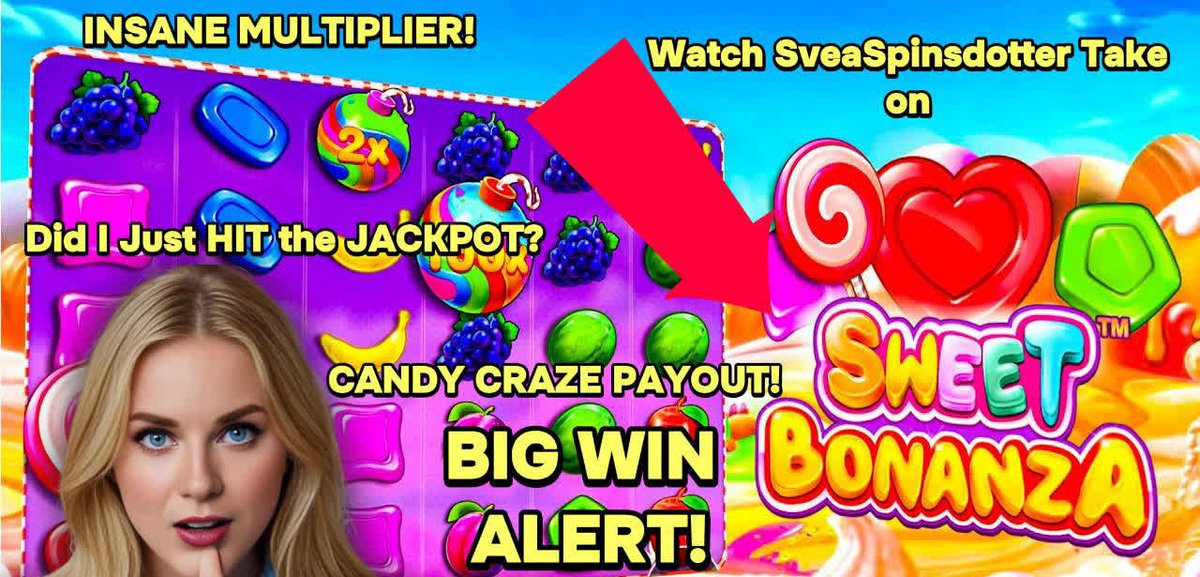 SveaSpinsdotter's tweet photo. #NewVideo #SweetBonanza #SlotGaming #BigWins #CasinoFun #PragmaticPlay https://t.co/hUkvNAsgsK
