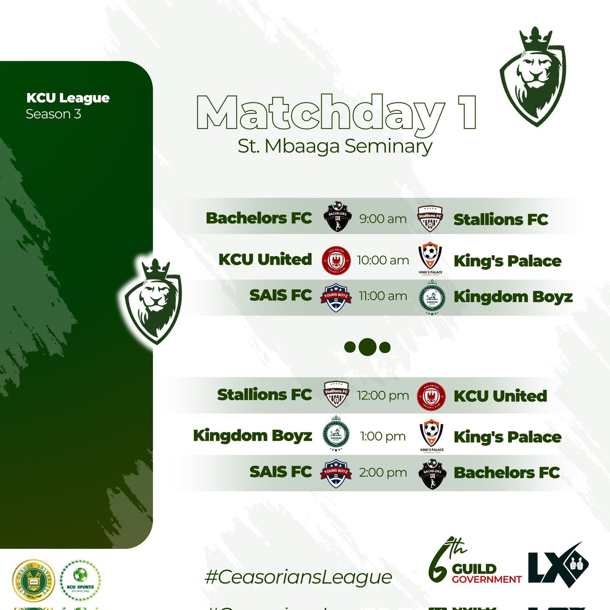 🚨 One day to the start of #kculeague season3 🥳#Ceasorians Are you ready?