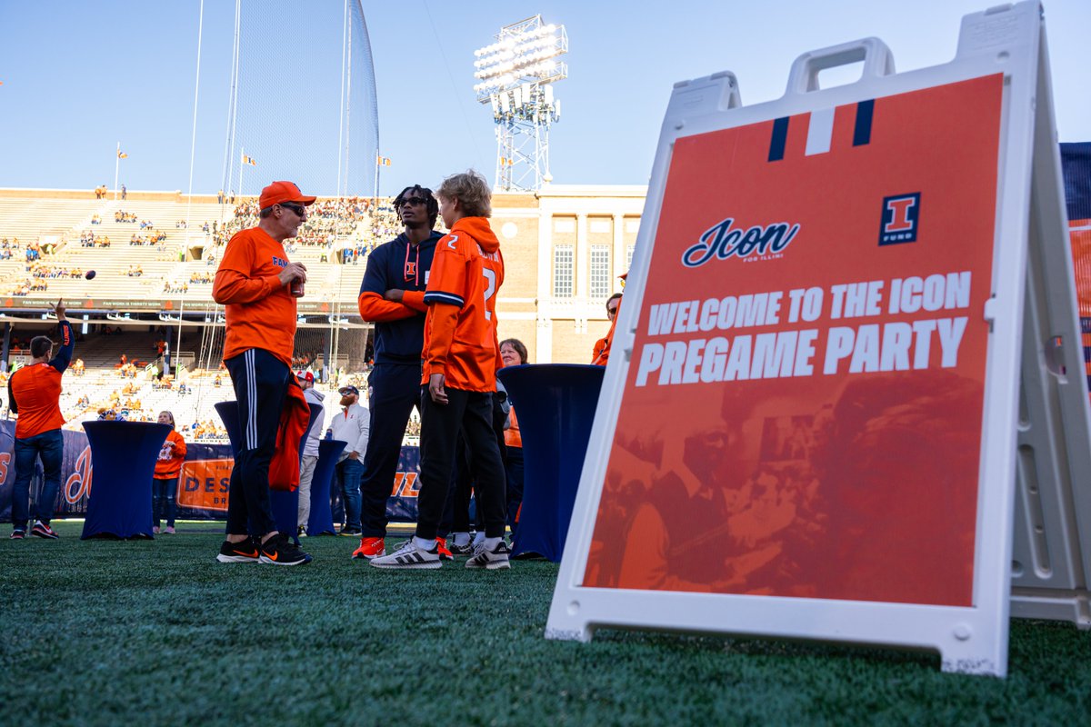 ICONforIllini's tweet photo. Road game weeks have us missing these moments together 🧡

Not an ICON member yet? Join at the Quad level+ before our next @IlliniFootball home game on 10/12 and enjoy on-field access for pregame festivities! 

➡️ https://t.co/ZRoeIFNF58

#illini | #BecomeAnICON https://t.co/IqHKsFkdMN