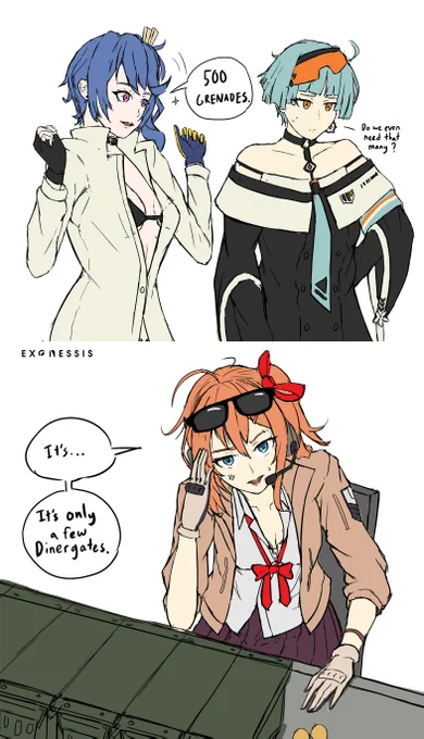 Grenade dorks

#GirlsFrontline #少女前線 #ドールズフロントライン #rkgk #zasm21 #k11 