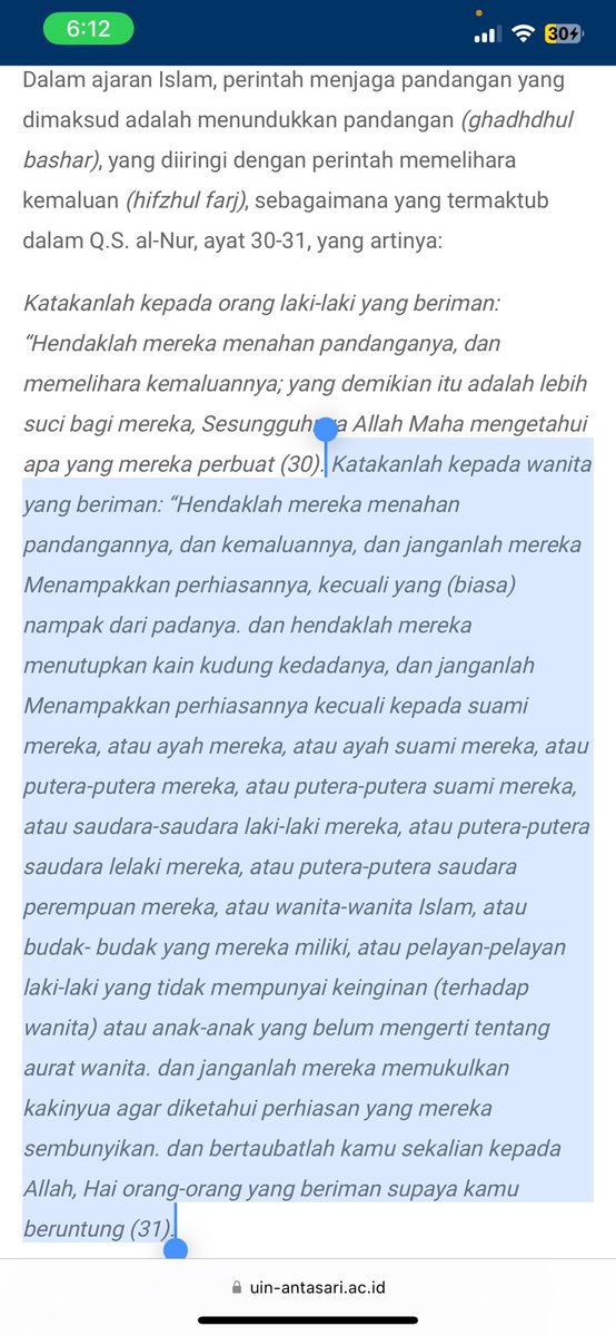 airmasaq's tweet photo. Ayat menjaga kemaluan untuk lelaki, vs ayat menjaga kemaluan untuk wanita 

side by side <translated ayah> comparison; https://t.co/fk3GI4Sy6U