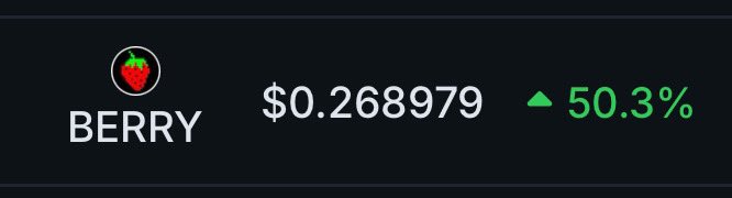 MarxMeterian's tweet photo. $BERRY is gaining attention by combining #AI with blockchain for a seamless user experience. 

Now + 50% ! This is incredible!! 

Only 27 million of market cap ⌛️📈

Its autonomous agents provide real-time insights into blockchain transactions, market trends, and technical analysis. 

Unlike centralized #AI platforms, $BERRY’ s decentralized framework enhances transparency and security. It also lowers barriers for entry into Web3 and crypto, making blockchain tech more accessible. 

With a market cap of just $28 M, $BERRY is being compared to $PAAL, which soared to $500M, signaling potential for significant growth.

@StrawberryAI_5 🍓 💎 🤖 

(enter on my new TG group https://t.co/D8YIguy1T0 to stay updated on all my latest content)

#AI #PRIVACY #BLACKROCK #ETF #BTC #ETH #DOGE #BULLRUN #Altseason2024 #AI #PEPE #DOGE #ALTCOINS #AI #RWA #RealEstate #BNB  #BINANCE #TRUMP #BIDEN #TRON