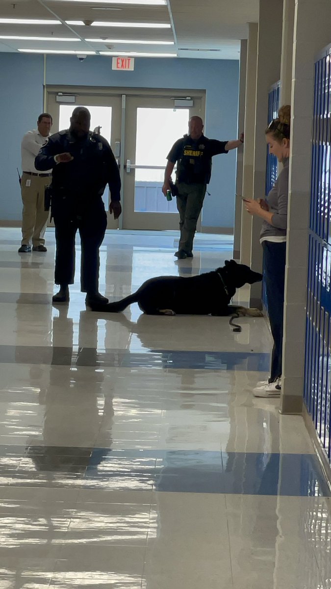 RockvaleHigh_TN's tweet photo. K9 demonstration with our Criminal Justice classes. https://t.co/XWX1uJ4gw0