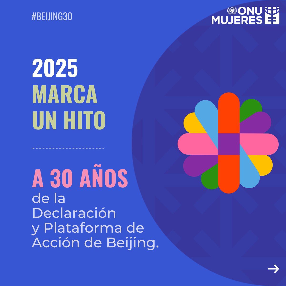 La Declaración y Plataforma de Acción de Beijing es un plan global para garantizar los derechos de las mujeres. #Beijing30 

📜 Consulta la declaración original: unwo.men/Ji3e50TqVoZ