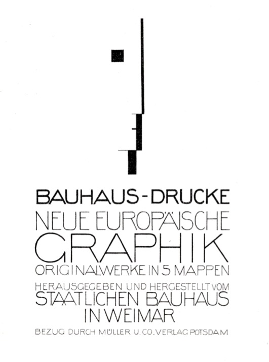 Even before Oskar Schlemmer's schlemmer.org profile design became the official logo of the Bauhaus School in Weimar <a href="/OskarSchlemmer/">Schlemmer</a>, it was featured in 1921 on the announcement brochure for a series of Bauhaus Print Portfolios. These portfolios, published by the
