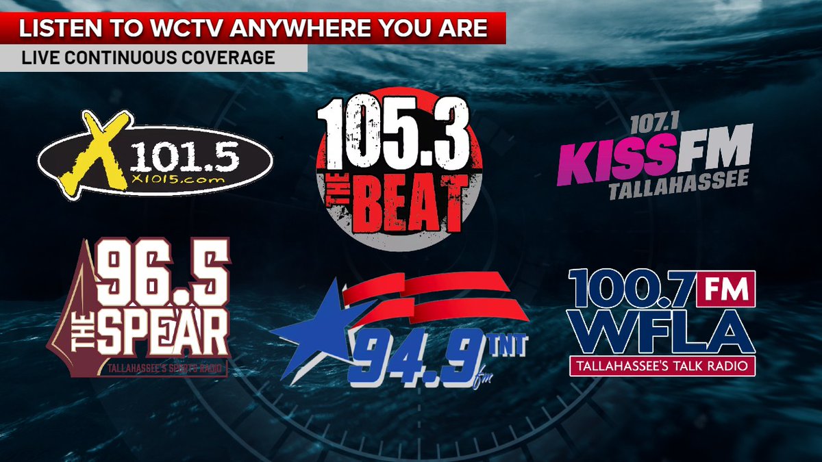 In addition to watching on air and online, you can listen to our non-stop hurricane coverage on your radio.