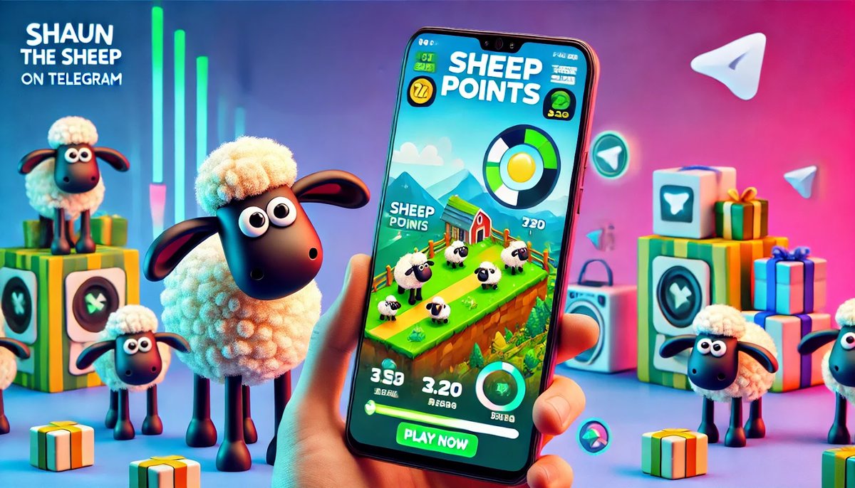 sheep_community's tweet image. &quot;Get ready to start tapping with SHAUN THE SHEEP on Telegram! 🐑 Earn Sheep Points and trade them for exciting tech rewards. The more you play, the more you win. Join the fun today! #SheepPoints #TechRewards