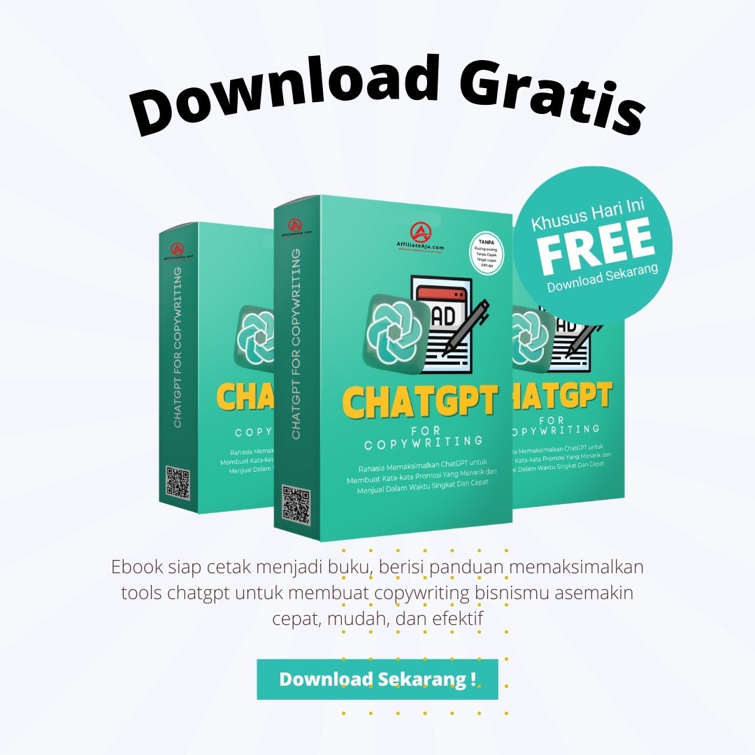 GRATIS!!!
Segera download secara GRATIS hari ini
dan pelajari cara memanfaatkan chatgpt
untuk membuat copywriting yang luar biasa!

Untuk Download Ebooknya bisa langsung isi data dibawah ini 

👉🚀 penerbitebook.com/chat-gpt-for-c…
<a href="/erlanishere/">Mas Gres</a> #Palestine
