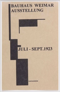 The logo of the Bauhaus designed by Oskar Schlemmer schlemmer.org was used on official Bauhaus stationary, flyers, entrance tickets, etc. <a href="/OskarSchlemmer/">Schlemmer</a>
This attached flyer was published for the first Bauhaus exhibition in Germany in Weimar in 1923.
C. Raman Schlemmer