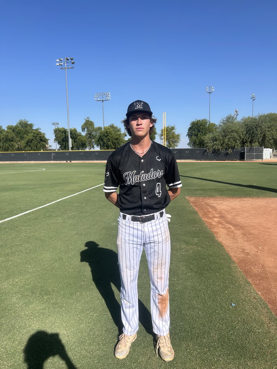 .<a href="/AZFallClassic/">AZ Fall Classic</a> F: <a href="/Matadors_Bsbl/">Matadors Baseball</a> vs. MLB World Select 
PoG: <a href="/dylan_garcia2/">Dylan Garcia</a> 1-2, 3B, 2 RBI
Hitter: <a href="/jarrettkozma4/">Jarrett Kozma</a> 1-2, 2B, RBI
