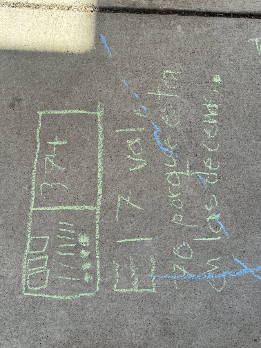 Roxologist's tweet image. Beautiful day outside for our @BluebonnetLions to write critically by justifying their responses in math! #beyondTHEworksheet #learningSTYLES #teachingSTYLES #learningCANlookMANYways