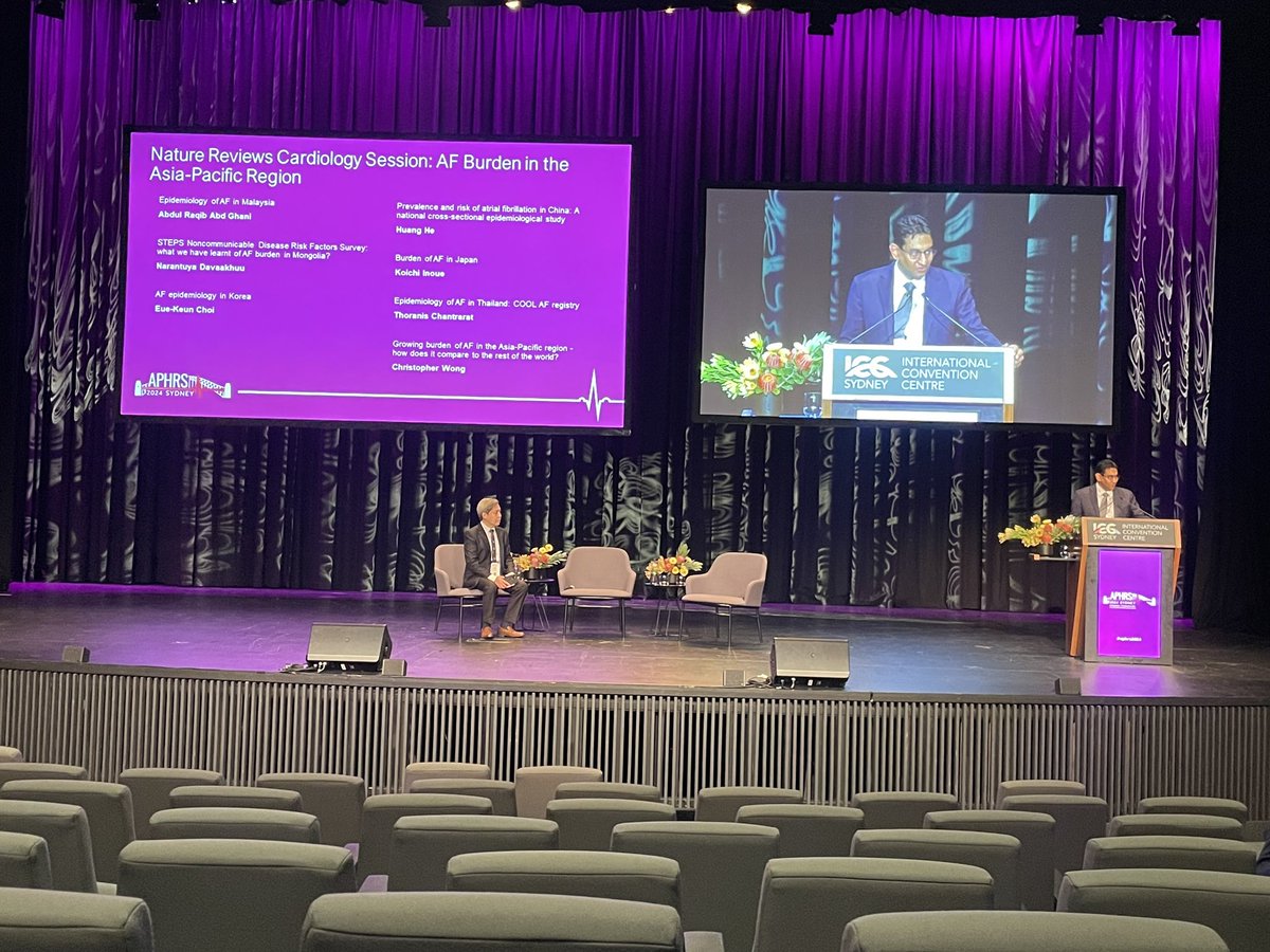 #APHRS2024 🇦🇺 Session on #AFib burden in the Asia-Pacific region has just started !

Simultaneous publication on this topic just released ‼️
👉 nature.com/articles/s4156…