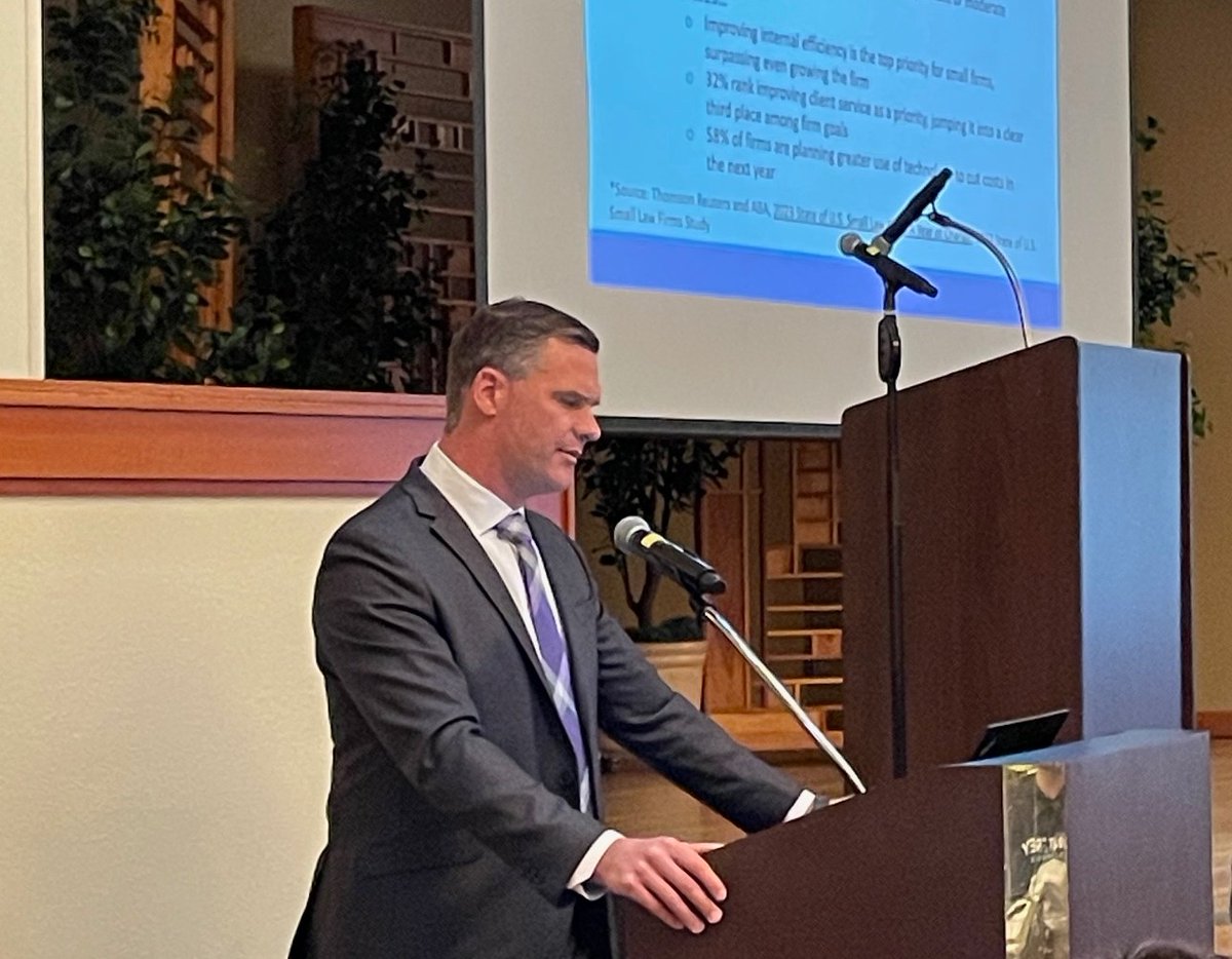 TQD_Law's tweet image. Tyler Dahl presented &quot;21st Century Law Firms: Utilizing Tech to Boost Efficiency &amp;amp; Profitability&quot; at the Placer County Bar’s 33rd Annual #MCLE Conference, sharing ways firms can stay competitive by embracing the latest tech solutions. #legaltech #lawfirmtech #businesslawyer