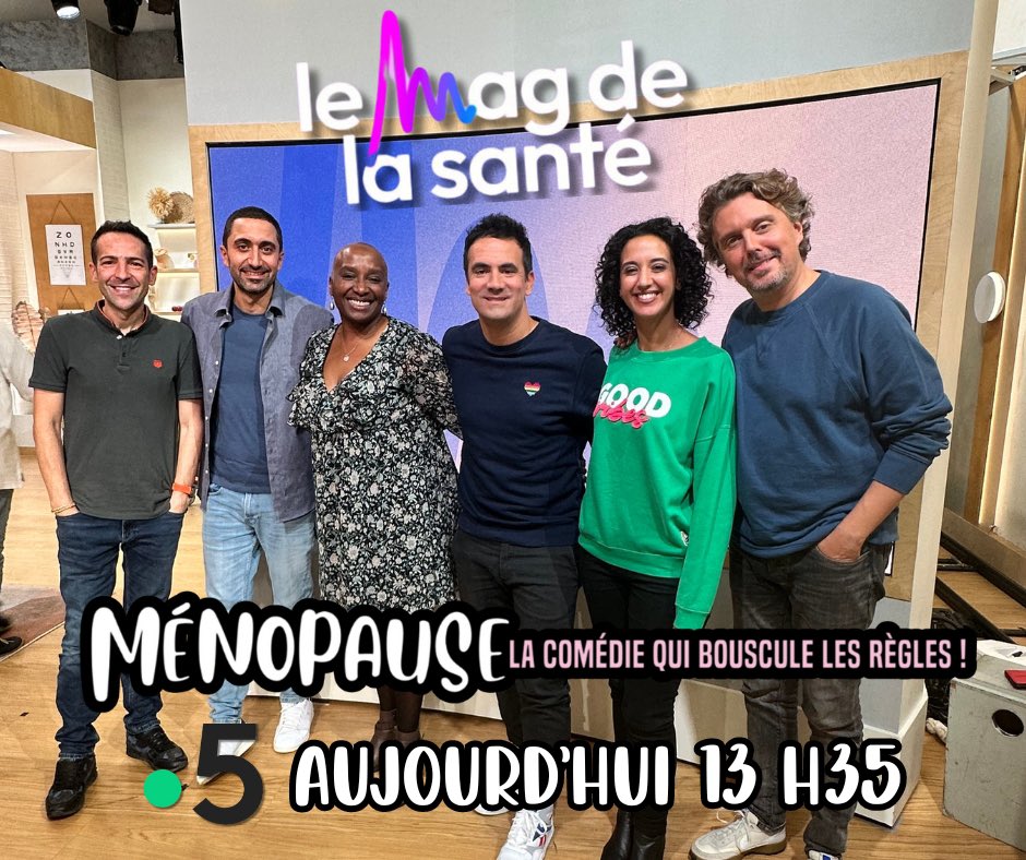 Ménopause - La comédie qui bouscule les règles (@menopausecomedy) on Twitter photo 📺 Rendez-vous demain avec <a href="/alexgoude/">Alex Goude</a> et Dominique, actrice dans notre pièce Ménopause , la comédie musicale qui bouscule les règles , sur France 5 13:35 dans le Mag de la santé avec le <a href="/Dr_moji/">Dr Jimmy Mohamed</a> est toute son équipe.
Pour voir le Live. Clique ici :
france.tv/france-5/direc… 📺 Rendez-vous demain avec <a href="/alexgoude/">Alex Goude</a> et Dominique, actrice dans notre pièce Ménopause , la comédie musicale qui bouscule les règles , sur France 5 13:35 dans le Mag de la santé avec le <a href="/Dr_moji/">Dr Jimmy Mohamed</a> est toute son équipe.
Pour voir le Live. Clique ici :
france.tv/france-5/direc…