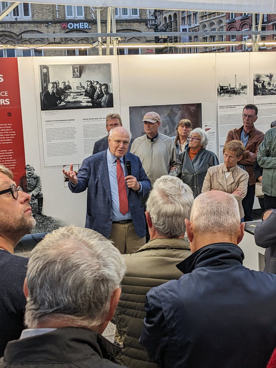 TommiesGuides's tweet photo. Professor Jay Winter launches "After the Great War" outdoor exhibit with @IFFmuseum @enrs_eu The 5 years following 1919 resulted in more global deaths than 5 years of war &amp; determined much of where we are today as a result of politics, collapse &amp; rebuilding of Empires &amp; nations https://t.co/ZmoklME3eG