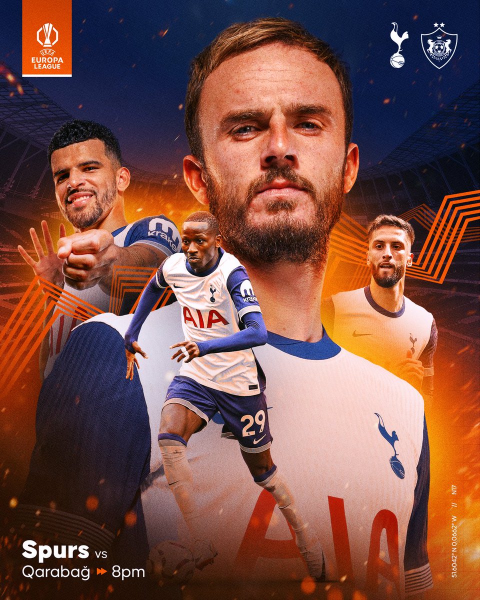 GoaSpurs's tweet image. MATCHDAY Card and Team News💪🏻

🆚 @QarabaghTR 
🏟️ @SpursStadium 
🏆 @EuropaLeague 
⏳ 12:30am IST
#️⃣ #TOTQAR