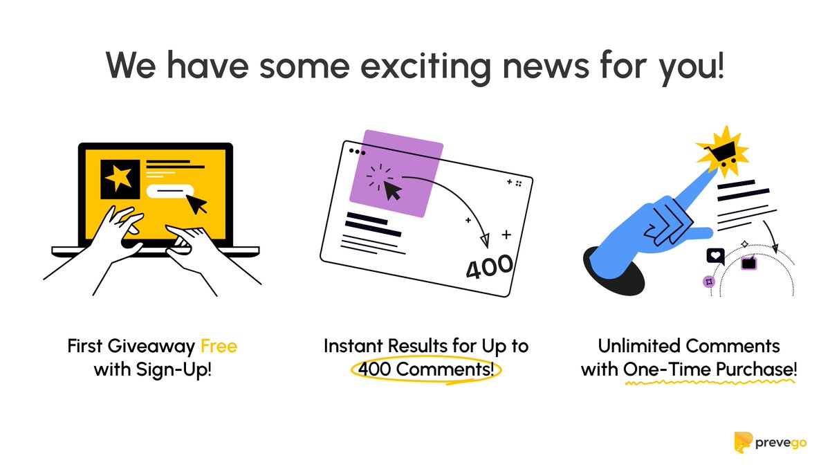prevegoco's tweet photo. Would you like to make your giveaways faster and easier? π§‘π Don't miss these opportunities and check out Prevego now! β¨
#GoToPrevegoGo #giveaway #opportunity https://t.co/uZ6sfJD8jU