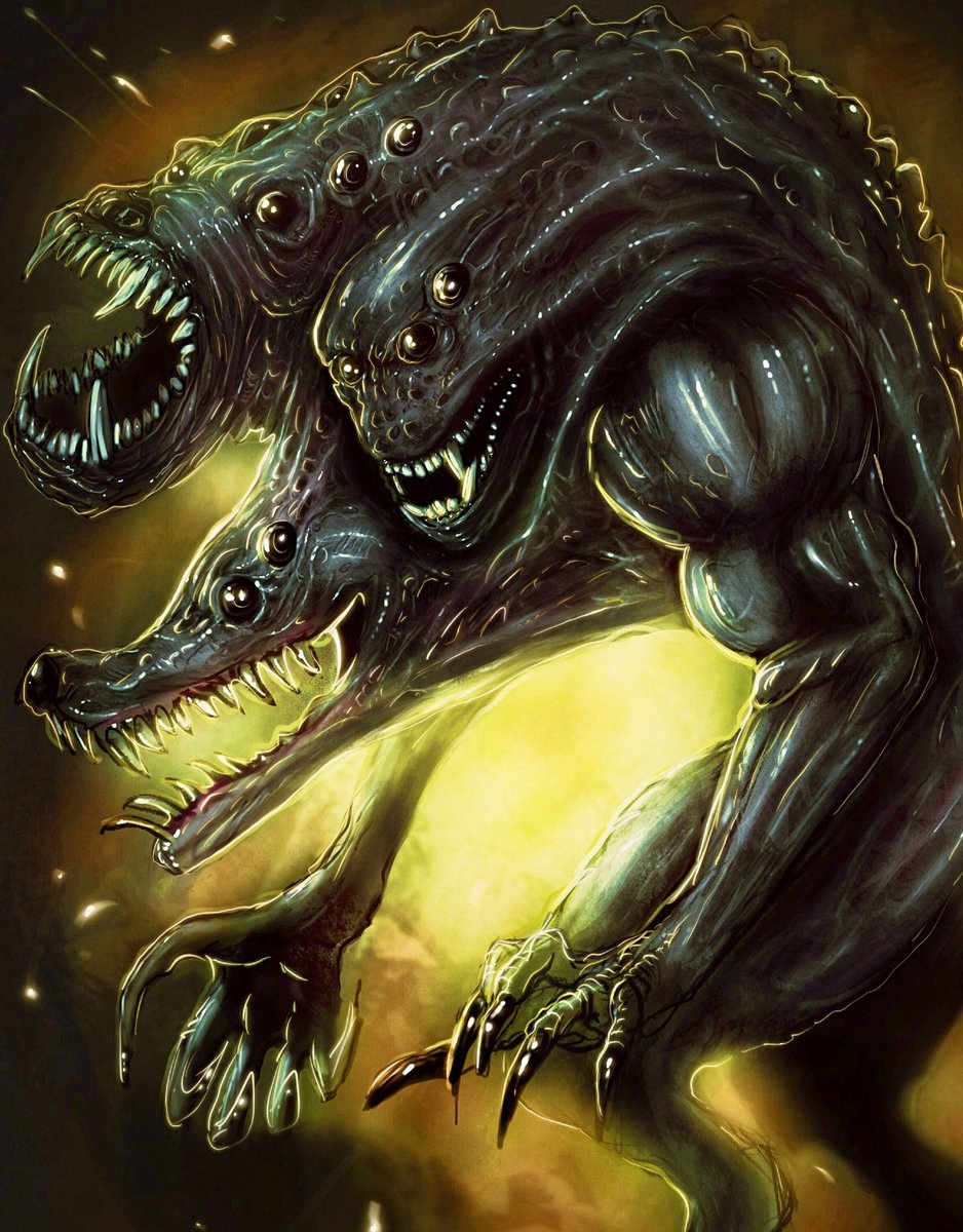 Maeltopia's tweet photo. Shape-shifting monstrosities and Maeltopia go together like eggs and hot sauce! 🔥🍳🌶️ #Maeltopia #Shapeshifting #DarkFantasy #WritingCommunity #maeltopiapodcast #creaturedesign #monstermaker #DarkCreatures #werewolves #dailydarkness #Shapeshifting #originalart #audiodrama https://t.co/wD5DMyBSrc