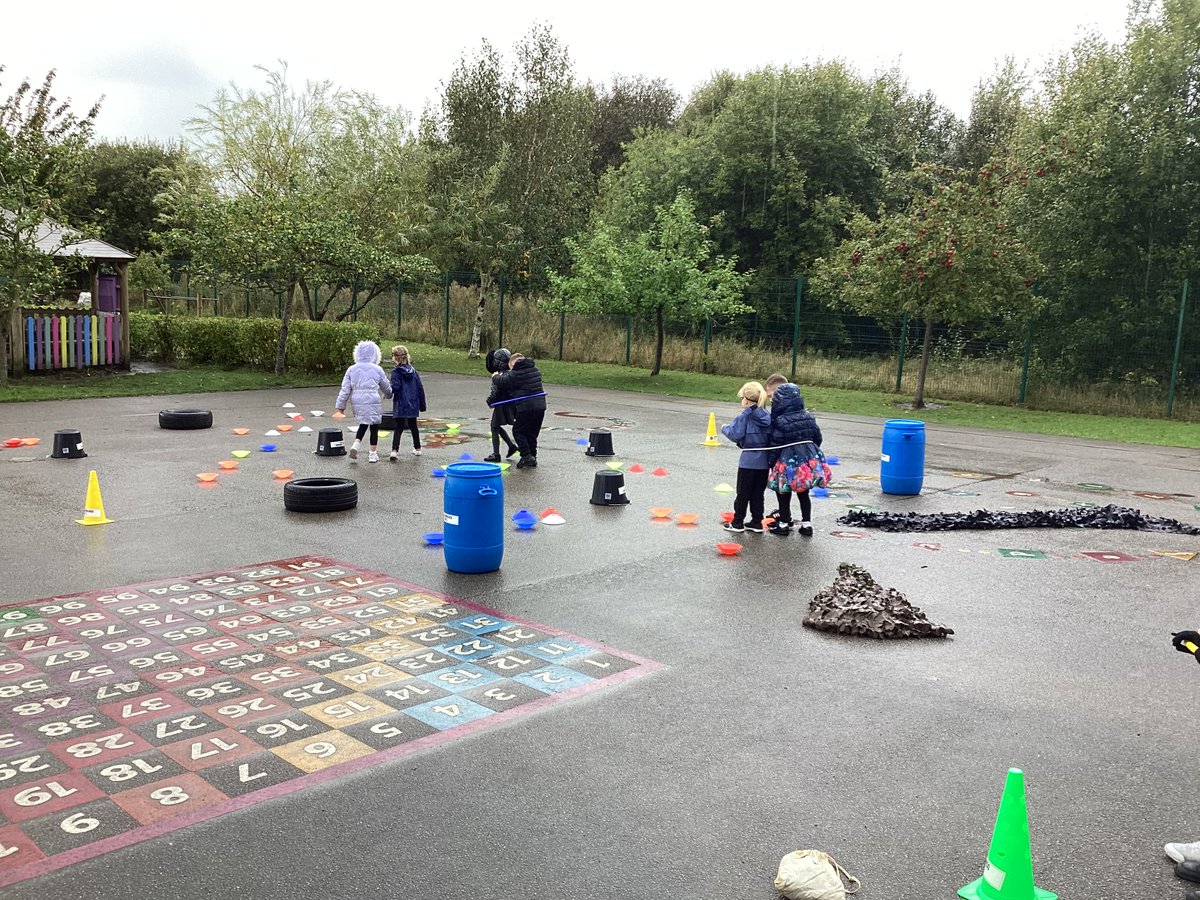 gates_owls's tweet photo. We started our next @CommandoJoes mission in the pouring rain today! We showed superb resilience, just like Arthur Wharton when sprinting! There were some tricky obstacles along the way! #TheGatesCommandos https://t.co/CsH0Ltj7p5