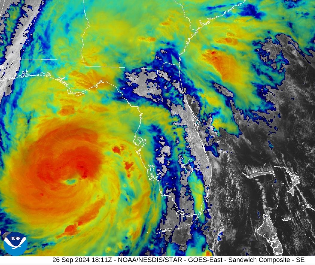 Hurricane #Helene has made it's closest passage to South Florida and is now lifting further north in the eastern Gulf of Mexico. 

Expect a few more hours of strong wind gusts, intermittent downpours, as well as hazardous coastal and marine conditions.
